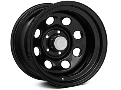 Mammoth D Window Black Steel Wheel; 15x10; -45mm Offset (84-01 Jeep Cherokee XJ)