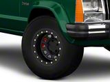 Mammoth D-Window Simulated Beadlock Matte Black Wheel; 15x10; -44mm Offset (84-01 Jeep Cherokee XJ)