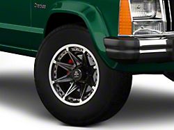 Mammoth Type 88 Black Wheel; 15x8; -19mm Offset (84-01 Jeep Cherokee XJ)