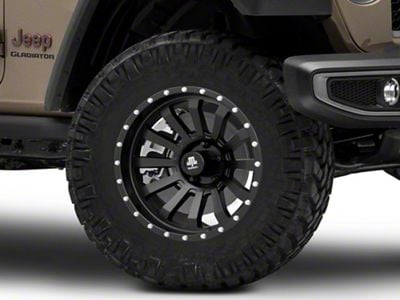 Mammoth 12 Hole Beadlock Satin Black Wheel; 18x9; -6mm Offset (20-25 Jeep Gladiator JT)