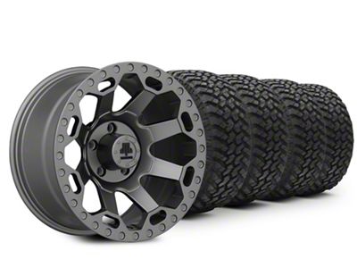 17x9 Mammoth Synister & 34in NITTO Mud-Terrain Trail Grappler M/T Tire Package (20-25 Jeep Gladiator JT)
