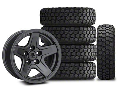 17x9 Mammoth Boulder & 37in Ironman Mud-Terrain All Country Tire Package (20-25 Jeep Gladiator JT)