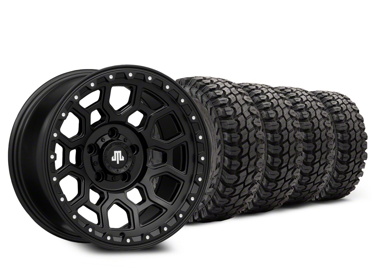 XD Jeep Gladiator FMJ Satin Black with Dark Tint Wheel; 17x9
