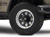 Mammoth 8 Aluminum Simulated Beadlock Black Wheel; 17x9; -6mm Offset (20-26 Jeep Gladiator JT)