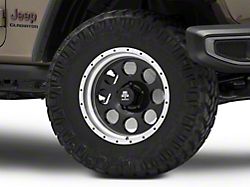 Mammoth 8 Aluminum Simulated Beadlock Black Wheel; 17x9; -6mm Offset (20-25 Jeep Gladiator JT)