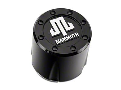 Mammoth 8 Aluminum Wheel Center Cap; Black (Fits Jeep Gladiator JT Mammoth 8 Aluminum Wheels Only)
