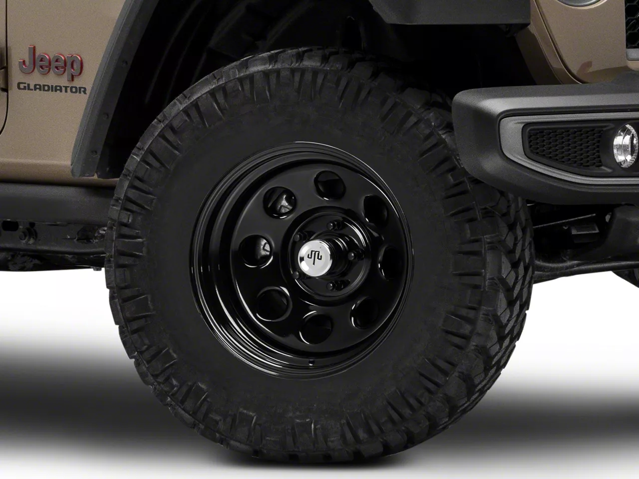 Mammoth Jeep Gladiator 8 Steel Black Wheel with Polished