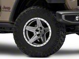 Mammoth Boulder Simulated Beadlock Style Charcoal Wheel; 17x9; -6mm Offset (20-25 Jeep Gladiator JT)