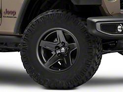 Mammoth Boulder Matte Black Wheel; 17x9; -6mm Offset (20-25 Jeep Gladiator JT)