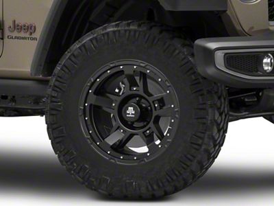 Mammoth Cliff Hanger Matte Black Wheel; 18x9; -6mm Offset (20-25 Jeep Gladiator JT)