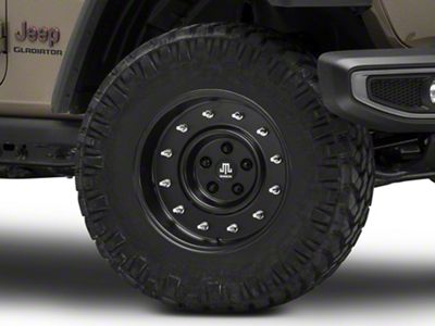 Mammoth General Matte Black Wheel; 17x9; -6mm Offset (20-25 Jeep Gladiator JT)