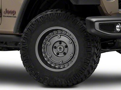 Mammoth Militant Charcoal Wheel; 17x9.5; -12mm Offset (20-25 Jeep Gladiator JT)
