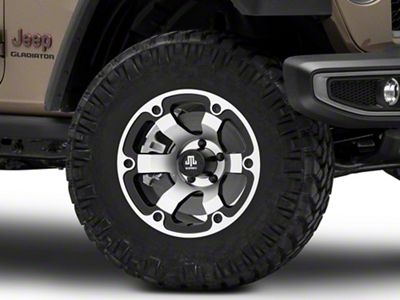 Mammoth Rogue Matte Black Machined Wheel; 17x9; -6mm Offset (20-25 Jeep Gladiator JT)