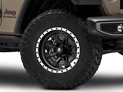Mammoth Split 16 Beadlock Satin Black with Polished Lip Wheel; 17x9; -6mm Offset (20-25 Jeep Gladiator JT)
