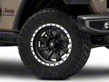 Mammoth Split 16 Beadlock Satin Black with Polished Lip Wheel; 18x9; -6mm Offset (20-26 Jeep Gladiator JT)