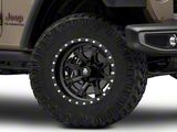 Mammoth Split 16 Beadlock Satin Black Wheel; 17x9; -6mm Offset (20-26 Jeep Gladiator JT)