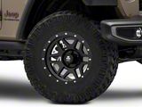 Mammoth Split 6 Simulated Beadlock Matte Black Wheel; 17x9; -6mm Offset (20-25 Jeep Gladiator JT)