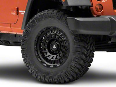 Mammoth Turbine Satin Black Wheel; 17x8.5; -6mm Offset (20-25 Jeep Gladiator JT)