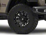 Mammoth Vex Satin Black Machined Wheel; 17x9; -6mm Offset (20-25 Jeep Gladiator JT)