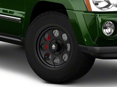 Mammoth 8 Aluminum Matte Black Wheel; 17x9; -6mm Offset (05-10 Jeep Grand Cherokee WK, Excluding SRT8)