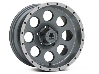 Mammoth 8 Simulated Beadlock Style Anthracite Wheel; 15x8; -19mm Offset (93-98 Jeep Grand Cherokee ZJ)