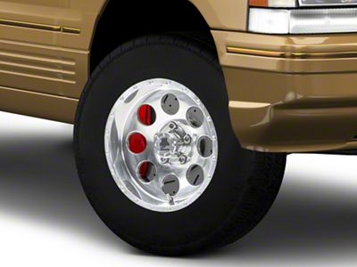 Mammoth 8 Simulated Beadlock Style Polished Wheel; 15x8; -19mm Offset (93-98 Jeep Grand Cherokee ZJ)