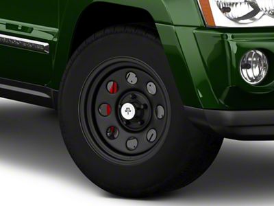 Mammoth 8 Steel Matte Black Wheel; 17x9; -6mm Offset (05-10 Jeep Grand Cherokee WK, Excluding SRT8)