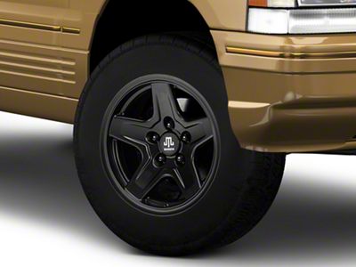 Mammoth Boulder Black Wheel; 16x8; 0mm Offset (93-98 Jeep Grand Cherokee ZJ)