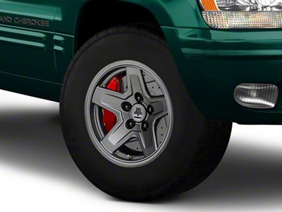 Mammoth Boulder Charcoal Wheel; 16x8; 0mm Offset (99-04 Jeep Grand Cherokee WJ)