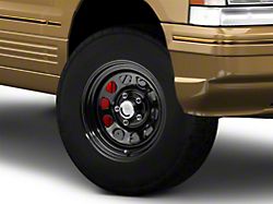 Mammoth D Window Black Steel Wheel; 15x10; -45mm Offset (93-98 Jeep Grand Cherokee ZJ)