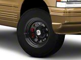 Mammoth D Window Black Wagon Wheel Edition Steel Wheel; 15x8; -19mm Offset (93-98 Jeep Grand Cherokee ZJ)