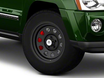 Mammoth D Window Matte Black Steel Wheel; 17x9; -6mm Offset (05-10 Jeep Grand Cherokee WK, Excluding SRT8)