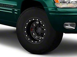 Mammoth D-Window Simulated Beadlock Gloss Black Wheel; 15x10; -44mm Offset (99-04 Jeep Grand Cherokee WJ)