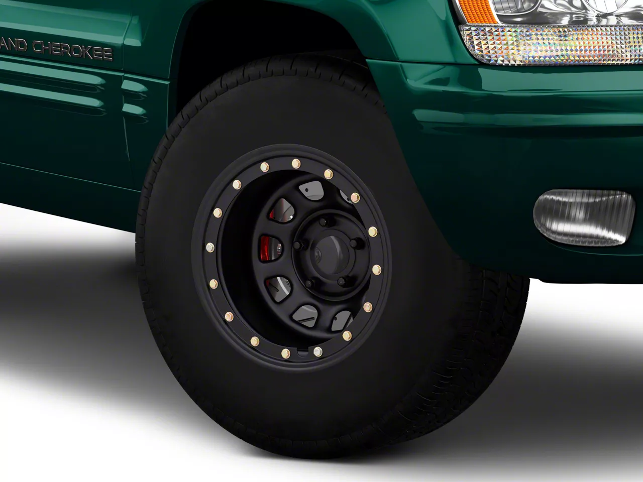 【新品、本物、当店在庫だから安心】 Rough Country 15x8 Wheel; Gray Steel Cherokee Grand Jeep その他