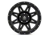 Mammoth Split 8 Simulated Beadlock Matte Black Wheel; 17x8; -6mm Offset (05-10 Jeep Grand Cherokee WK, Excluding SRT8)