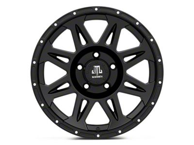 Mammoth Split 8 Simulated Beadlock Matte Black Wheel; 17x8; -6mm Offset (05-10 Jeep Grand Cherokee WK, Excluding SRT8)