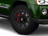 Mammoth Split 8 Simulated Beadlock Matte Black Wheel; 17x8; -6mm Offset (05-10 Jeep Grand Cherokee WK, Excluding SRT8)
