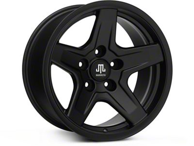 Mammoth Boulder Matte Black Wheel; 17x9; -6mm Offset (99-04 Jeep Grand Cherokee WJ)