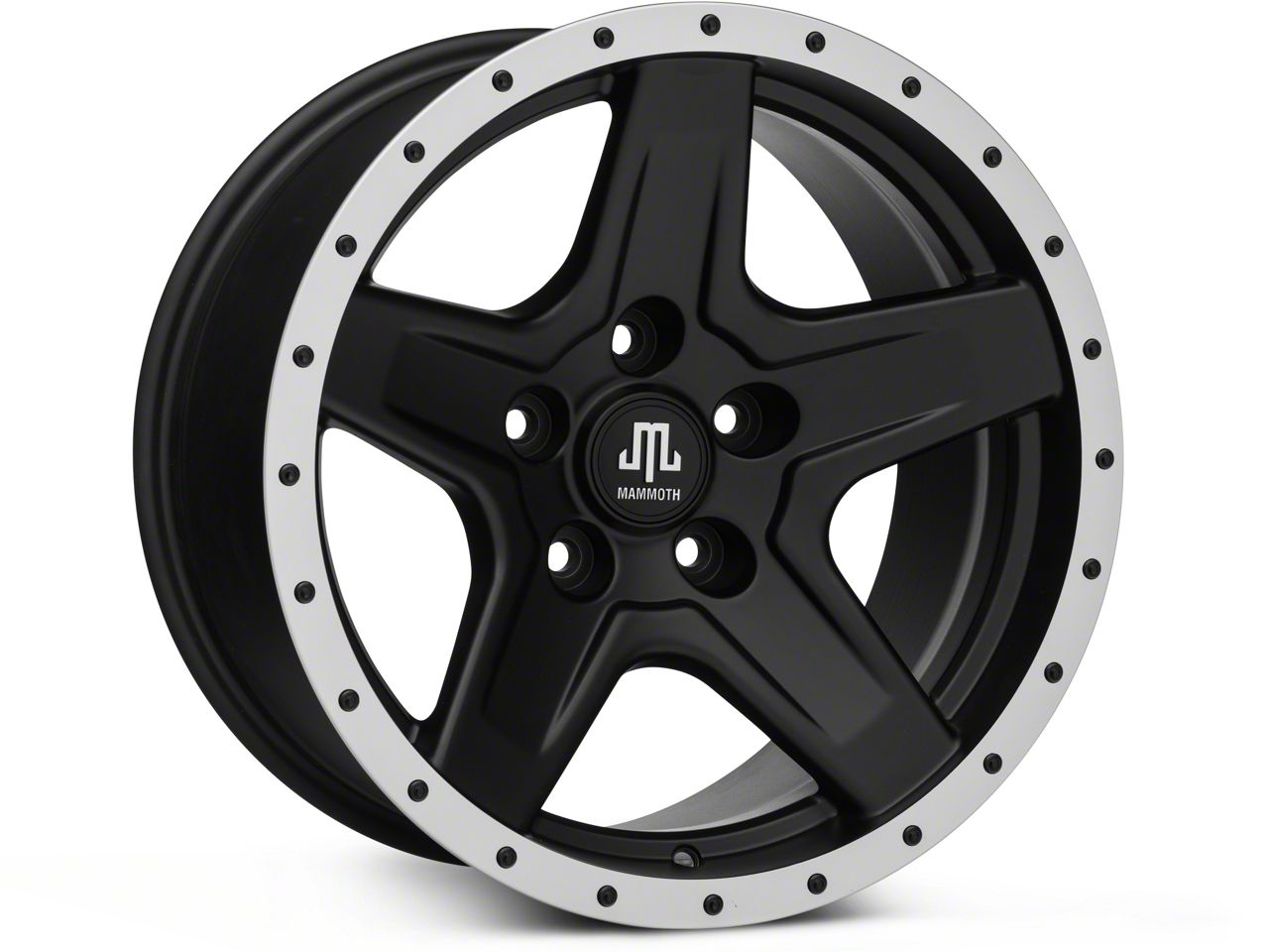 Mammoth Jeep Grand Cherokee Boulder Simulated Beadlock Style Black Wheel; 17x9 J100635 (9904