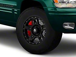 Mammoth Cliff Hanger Matte Black Wheel; 17x9; -6mm Offset (99-04 Jeep Grand Cherokee WJ)