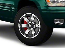 Mammoth Rogue Matte Black Machined Wheel; 17x9; -6mm Offset (99-04 Jeep Grand Cherokee WJ)