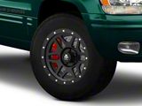 Mammoth Split 6 Simulated Beadlock Matte Black Wheel; 17x9; -6mm Offset (99-04 Jeep Grand Cherokee WJ)