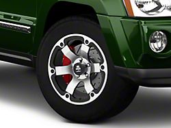 Mammoth Rogue Matte Black Machined Wheel; 18x9; -6mm Offset (05-10 Jeep Grand Cherokee WK)