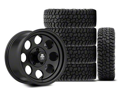 17x9 Mammoth 8 Aluminum & 33in Mickey Thompson All-Terrain Baja Boss Tire Package; Set of 5 (07-18 Jeep Wrangler JK)