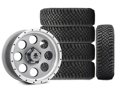 17x9 Mammoth 8 Beadlock & 33in Atturo All-Terrain Trail Blade X/T Tire Package; Set of 5 (07-18 Jeep Wrangler JK)