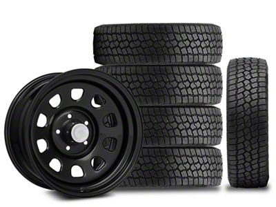 17x9 Mammoth D Window & 33in Milestar All-Terrain Patagonia AT/R Tire Package; Set of 5 (18-25 Jeep Wrangler JL)