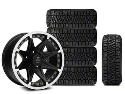 17x9 Mammoth Type 88 & 33in Kenda All-Terrain KLEVER A/T2 KR628 Tire Package; Set of 5 (07-18 Jeep Wrangler JK)