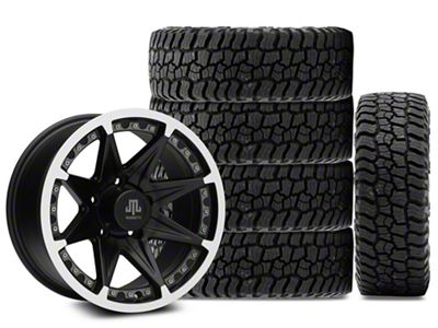 17x9 Mammoth Type 88 & 33in Mickey Thompson All-Terrain Baja Boss Tire Package; Set of 5 (07-18 Jeep Wrangler JK)