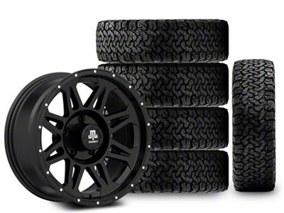 17x8 Mammoth Split 8 & 34in BF Goodrich All-Terrain T/A KO Tire Package; Set of 5 (18-25 Jeep Wrangler JL)