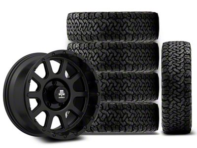 17x9 Mammoth 10 Hole & 33in BF Goodrich All-Terrain T/A KO Tire Package; Set of 5 (18-25 Jeep Wrangler JL)
